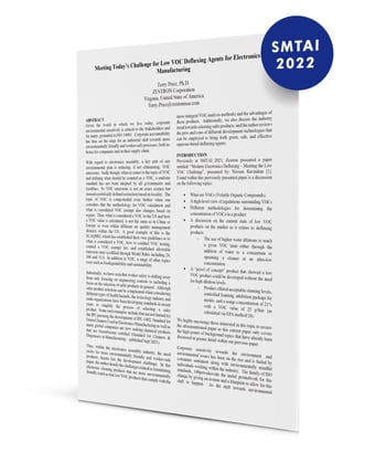 Meeting Today’s Challenge for Low VOC Defluxing Agents for Electronics Manufacturing-2